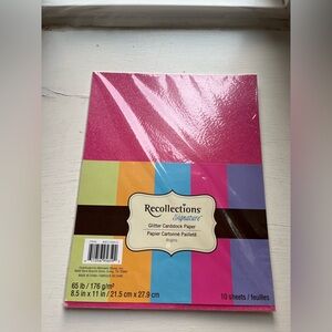 🏷️ 2 for $10 🏷️ Recollections Signature Glitter Cardstock - Brights